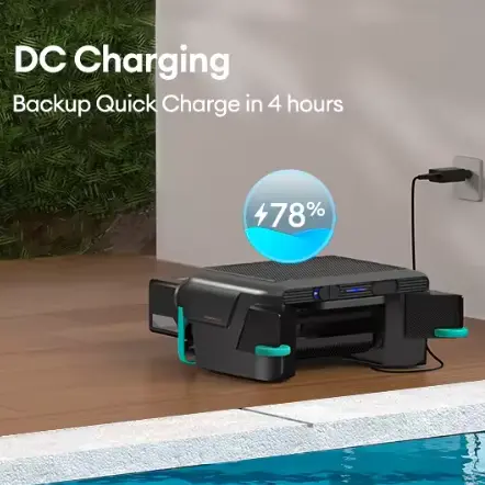 Robot écumeur de piscine à panneaux solaires flexibles à haut rendement